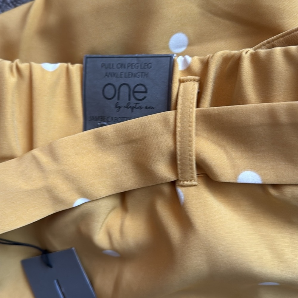 T.J.Maxx Mustard Trousers with Belt - Picture 3 of 5